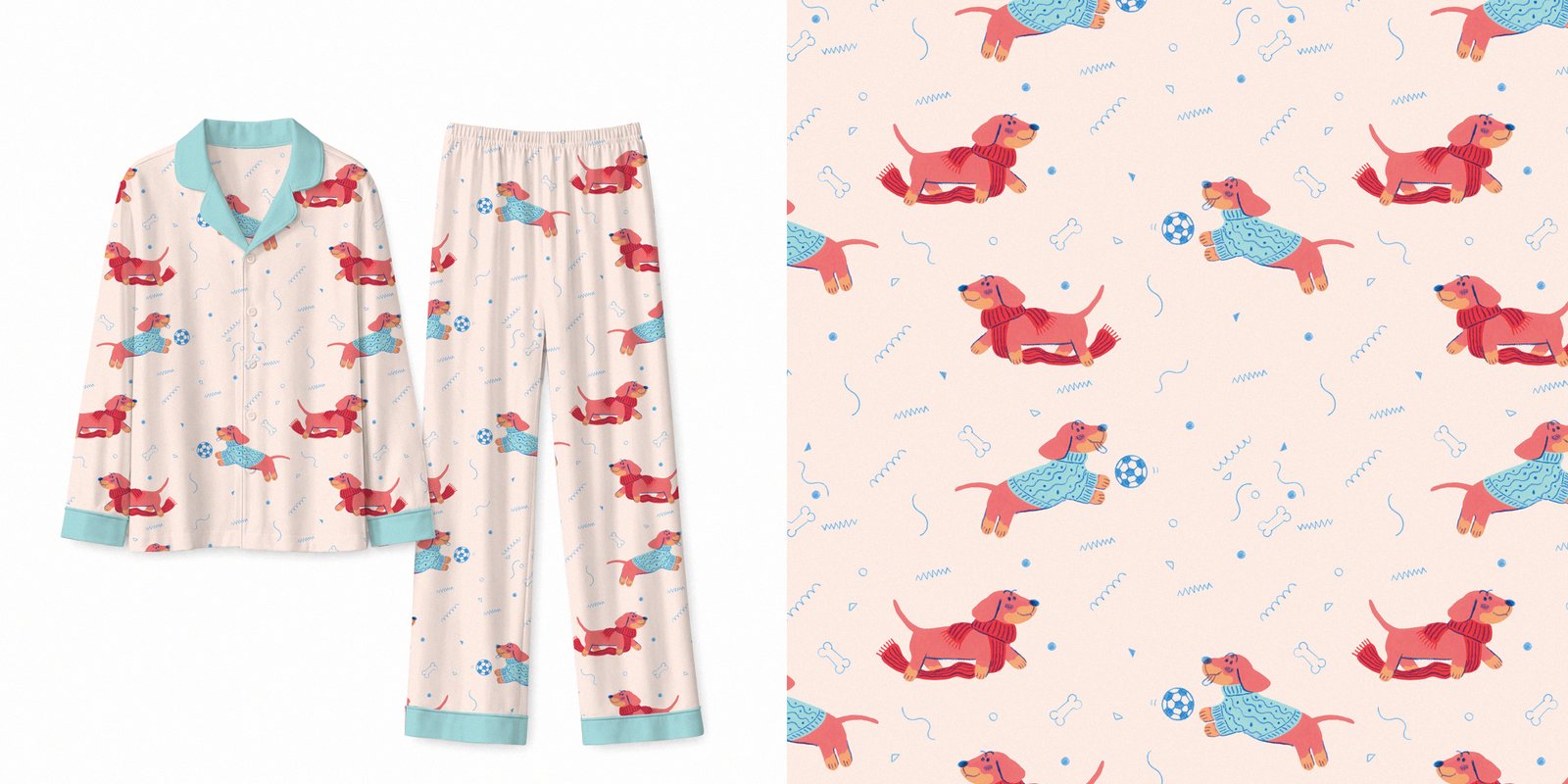Joyful Dachshunds Pattern